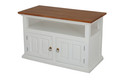 TASMANIA 2 DOOR - TWO TONE TV UNIT (TV 200 PN) - 600(H) 970(W) x 450(D) - WHITE / CARAMEL