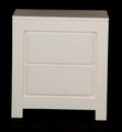 AMSTERDAM 2 DRAWER BEDSIDE (BS 002 TA)  - WHITE