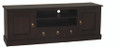 TASMANIA 2 DOOR 3  DRAWER ENTERTAINMENT UNIT (SB 203 PN) -  600(H) x 1600(W)- CHOCOLATE