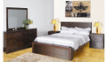  QUEEN ASIDA (AUSSIE MADE) 5 PIECE DRESSER BEDROOM SUITE - TASSIE OAK COMBINATION - ASSORTED COLOURS