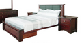 KING  FABULOS  BED  ( MODEL-16-9-14-14-1-3-12-5 ) - HAZELNUT 