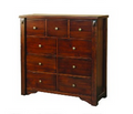 FABULOS 9 DRAWER TALLBOY  ( MODEL-16-9-14-14-1-3-12-5 )  -1195(H) X 1200(W)- HAZELNUT