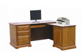 CHURACHS DESK WITH RETURN  -  ( MODEL -1-19-8-20-15-14) -1800(W) X 750(D) - AVAILABLE IN COTTAGE TEAK  OR  ALMOND