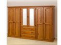 NIMERA (LOCAL MAKE) 4 PIECE WARDROBE WITH 6 DOORS & 3 DRAWERS CL - 1840(H) x 2400(W)  - ASSORTED COLOUR