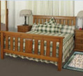 DOUBLE  LUNAMIS  BED - (MODEL 3-8-1-12-20-15-14) - AVAILABLE IN CHESTNUT OR WALNUT