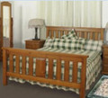 KING SINGLE LUNAMIS BED - (MODEL:3-8-1-12-20-15-14) - CHESTNUT (PICTURED) OR WALNUT