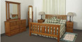 LUNAMIS  DOUBLE OR QUEEN 4 PIECE TALLBOY BEDROOM SUITE  - (MODEL 3-8-1-12-20-15-14) -  AVAILABLE IN CHESTNUT OR WALNUT