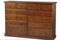 JESSICA / URBAN (AUSSIE MADE) THICK TOP 12 DRAWER CHEST - 1200(H) x 1800(W) - ASSORTED COLOURS