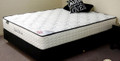 QUEEN SPINAL DELUXE POCKET SPRING ENSEMBLE WITH BLACK SUEDE BASE (MATTRESS + BASE) - FIRM