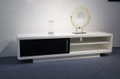 BOURKE TV STAND WITH SLIDING DOOR & SHELVES (WD-183)  - 445(H) x 1600(W)- HIGH GLOSS  WHITE