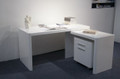 BOURKE  DESK  WITH RETURN AND FILING  (WD-302)  -  1500(W) X 700(D) -  HIGH GLOSS  WHITE