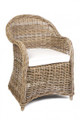 ROMA (DET771) RATTAN ARM CHAIR INCLDING CUSHION - KUBU GREY