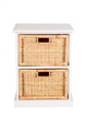 BALINESE CANE STORAGE DRAWERS (DET702) WITH 2 DRAWERS - WHITE