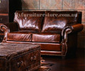  SHALOM 2 SEATER FULL LEATHER VINTAGE SOFA - ASSORTED COLOURS