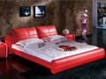 QUEEN SUMMY LEATHERETTE  BED WITH VELCRO CUSHIONS  (CD045) - ASSORTED COLORS AVAILABLE 