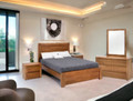  HUGO (AUSSIE MADE) DOUBLE OR QUEEN 3 PIECE (BEDSIDE) BEDROOOM SUITE  - TASMANIAN OAK COMBINATION - ASSORTED STAINED COLOURS