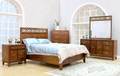 DENISE QUEEN 5  PIECE  DRESSER   BEDROOM SUITE (MODEL - 8211) - BROWN