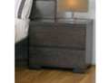 BENSON 2 DRAWER BEDSIDE TABLE  - SMOKE