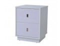 EMMA 2   DRAWERS  BEDSIDE TABLE  - GLOSS WHITE 