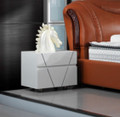 EDWARDO  2 DRAWER BEDSIDE TABLE  - WHITE (MADE TO ORDER) 