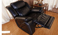 SOHO   LEATHERETTE RECLINER  ROCKER CHAIR  (2124) - BLACK 