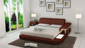 KING  ASHVILLE  MODERN LEATHER BED ( LB8806) - ASSORTED COLOURS AVAILABLE IN DIFFERENT  LEATHERS (COLOUR BOARD ATTACHED IN IMAGE SECTION)