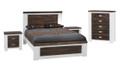 ESSENTILA  QUEEN 4 PIECE (TALLBOY)  BEDROOM SUITE (AUSSIE MADE) -  ASSORTED COLOURS