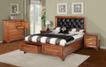 CASSIDY QUEEN 4 PIECE TALLBOY AMERICAN OAK  BEDROOM SUITE(3-1-13-4-5-14) - OAK