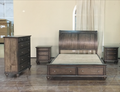  RUDEN   QUEEN   4 PIECE  TALLBOY BEDROOM SUIT  (8221) BED WITH 2 FOOTEND DRAWERS  (MODEL - 7-5-15-18-7-9-1) - BURNISHED CHERRY