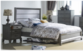 MIDASCO QUEEN 3 PIECE BEDSIDE BEDROOM SUIT (612) - (MODEL - 10-13-19-12-25-14) - GREY