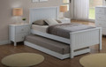 EMPRESS SINGLE 3 PIECE HARDWOOD / CUSTOM-WOOD BEDROOM SUITE (WITH SINGLE TRUNDLE) - WHITE