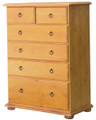 ANNA (AUSSIE MADE) 6 DRAWER (2 OVER 4) TALLBOY CHEST - 1200(H) x 900(W) - ASSORTED COLOURS