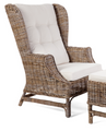 KING (DET777) RATTAN CHAIR WITH CUSION - KUBU GREY