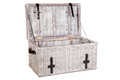 DIDI RATTAN TRUNK WITH LEATHER STRAP (DET7923L) - KUBU GREY WHITE WASH