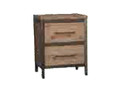 CEMBER 2 DRAWERS  ACACIA HARDWOOD BEDSIDE TABLE - ( 16-15-18-20-12-1-14-4) - WALNUT