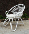 SUNFLOWER CANE CHAIR (DET815) - WHITE