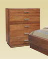 JOHMY (AUSSIE MADE) 36"  (5) FIVE DRAWERS TIMBER  TALLBOY CHEST  - 1120(H) X 800(W) - ASSORTED COLOURS