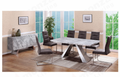 HONDI  7 PIECE DINING SETTING WITH 6 CHAIRS - 1800(L) - (MODEL 3-1-19-1) - GREY 