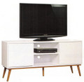 RETRO TV ENTERTAINMENT UNIT WITH 2 DOORS - 580(H) x 1400(W)- MATTE WHITE