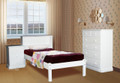 BOOKEND DELUXE 3 PIECE DOUBLE OR QUEEN BEDSIDE BEDROOM SUITE WITH MATCHING SAVANNAH CASE GOODS - WHITE OR ANTIQUE WHITE