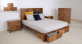 KALISTA   QUEEN 4  PIECE (TALLBOY) OAK BEDROOM SUITE  (MODEL: OR-301) - AS PICTURE