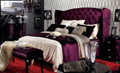  CLEMENTI  DOUBLE OR QUEEN 3 PIECE (BEDSIDE) BEDROOM SUITE  (MODEL: B016)  IN VELVET, LEATHERETTE OR LINEN UPHOLSTERY - ASSORTED COLOURS