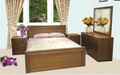 MOSMAN DOUBLE OR QUEEN 5 PIECE (DRESSER)   BEDROOM SUITE  -LIGHT BROWN