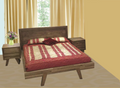 QUEEN SUSAN TASIE OAK BED FRAME ONLY - ASSORTED COLOURS AVAILABLE