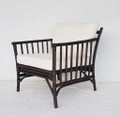 EVA CANE / RATTAN CHAIR (MODEL: DET821) - DARK BROWN  