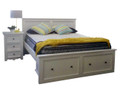 QUEEN ANZAC (AUSSIE MADE) WITH 2 DRAWERS BED ONLY - WHITE