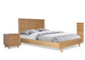 SUMMIT QUEEN 3 PIECE HARDWOOD BEDSIDE BEDROOM SUITE -  LIGHT OAK