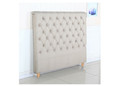 SEAN DOUBLE TUFTED  FABRIC BEDHEAD - BEIGE 