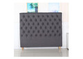  SEAN QUEEN TUFTED  FABRIC BEDHEAD - CHARCOAL