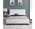 QUEEN BRAVO (V43-BED-BRVQWH) LEATHERETTE BED - WHITE